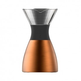 Asobu pour Over Poudre 1,0L Cuivre/Noir, 1 Liter, Acier Inoxydable