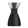 ASOBU PO300BLACK POUR Over Cafetière en Acier Inoxydable isolée, 1 Liter