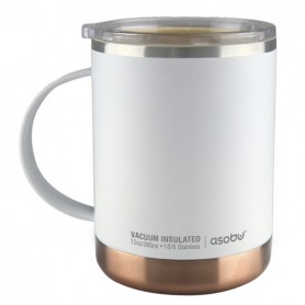ASOBU Mug isotherme en acier inoxydable avec revêtement intérieur en céramique Blanc, SM30 WHITE