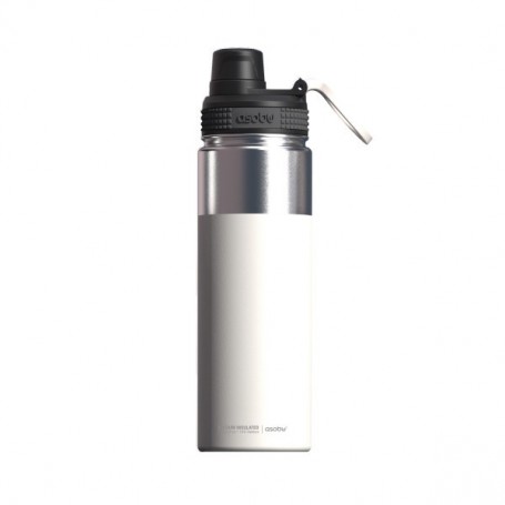 Asobu - Alpine Flask - isolierte Acier affiné Outdoorflasche 530ml Blanc