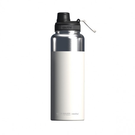 Asobu - Mighty Alpine Flask - isolierte Acier affiné Outdoorflasche 1,2 Liter Blanc