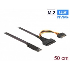 Dellock M.2 Key M à U.2 SFF-8639 Adaptateur NVME avec câble de 50 cm