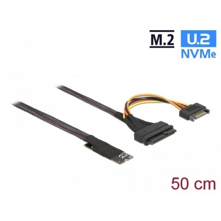 Dellock M.2 Key M à U.2 SFF-8639 Adaptateur NVME avec câble de 50 cm