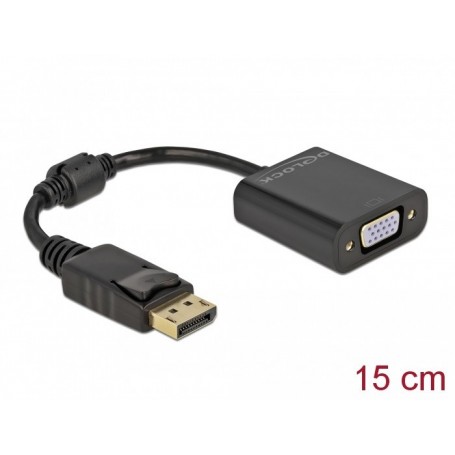 Adaptateur Dellock DisplayPort 1.2 POUR LA SOGE VGA Black passive