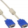 Câble S-VGA, InLine®, 15 broches HD mâle/mâle, beige, 25m