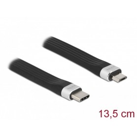 Dellock USB 2.0 FPC Câble bande plat USB Type-C ™ à USB Type Micro-B 13,5 cm PD 3 A