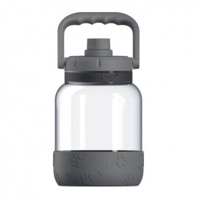 Asobu - The Barkley Dog Bowl – Gourde en Tritan | Anti-Fuite 1 Litre avec gamelle pour Chien Grise | Idéal pour la randonnée, Le Sport, Le Fitness et la Promenade