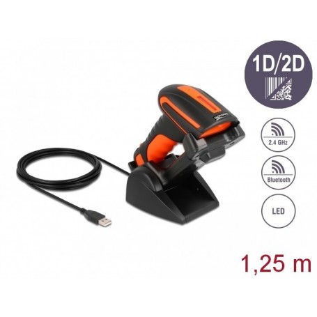  Scanner de Codes-Barres Industriel 1D et 2D pour 2,4 GHz ou Bluetooth