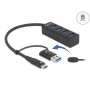Dellock 4 Port USB 3.2 Gen 1 Hub avec USB Type-C ™ ou Connexion USB Type-A