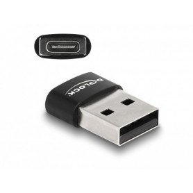  Adaptateur USB 2.0 Type A mâle vers USB Type C Femelle Noir