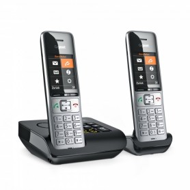 Gigaset COMFORT 500A duo Téléphone analog/dect Identification de l'appelant Noir, Argent