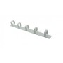  Panneau de Rangement 19" avec 6 Branches en métal, 1 U, Plaque Avant de manœuvre, Gris Clair
