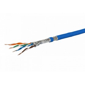 METZ CONNECT Câble d'installation Cat 7A S/FTP, MC GC1300 pro22, LSZH, bleu, anneau de 100 m