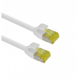  Ultra Slim Patchcâble S/FTP Cat 6A Blanc 7,5m