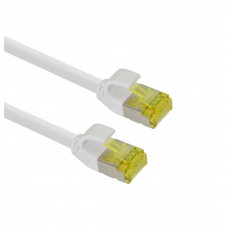  ultra slim Patchcâble S/FTP Cat 6A blanc 10,0m