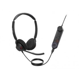 Jabra Engage 50 II - Micro-casque filaire stéréo avec contrôle d’appel Link - 3 micros à réduction de bruit, ultra-léger, USB-C - Certifié MS Teams, fonctionne avec toutes les plateformes - Noir