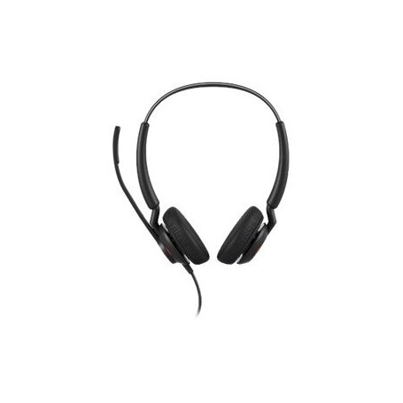 Jabra Engage 40 - Micro-casque filaire stéréo - Technologie 2 micros à réduction de bruit, câble USB-C - Ultra léger - Fonctionne avec les plateformes UC telles que Zoom & Unify - Noir