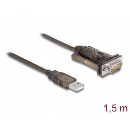 Adaptateur Dellock USB 2.0 Type-A à 1 x Connecteur de broche RS-232 D-SUB 9