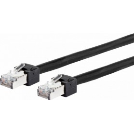 Metz Connect Patch Cable Cat.6 Ultraflex500 VoIP AWG 26 0,5 m noir