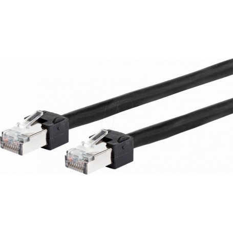 Metz Connect Patch Cable Cat.6 Ultraflex500 VoIP AWG 26 0,5 m noir