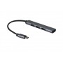 Helos Hub, 4in1 USB-C 3.2 St./3x USB-A 2.0 Bu. + 1x USB-A 3.0 Bu., Spacegrau