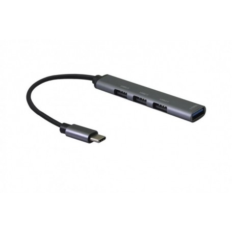 Helos Hub, 4in1 USB-C 3.2 St./3x USB-A 2.0 Bu. + 1x USB-A 3.0 Bu., Spacegrau