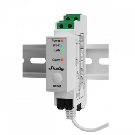 Shelly Pro 3EM - WLAN Electricity Metter - 3X 120A - y compris 3 terminaux - BT - Fonction de mesure