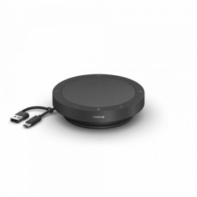 Jabra Speak2 40 - Speakerphone sans fil avec 4 micros à réduction de bruit, Haut-parleur 50 mm, Son large bande, Connexion USB A et USB C - Certifié Zoom et Google Meet - Gris foncé