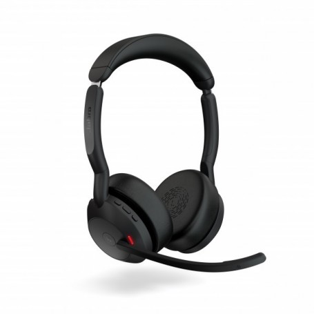 Jabra Evolve2 55 Micro-casque sans fil stéréo avec technologie Jabra Air Comfort, micros à réduction de bruit et ANC. Certifié MS Teams, fonctionne avec toutes les plateformes - Noir