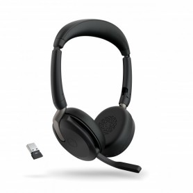 Jabra Evolve2 65 Flex - Micro-Casque stéréo sans Fil Bluetooth avec Technologie à réduction de Bruit ClearVoice et ANC Hybride - Compatible avec Les principales Plateformes UC - Noir
