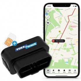 YUKAtrack AIO GPS OBD2 Car Tracker INCL. SIM + Date Flat