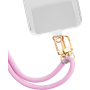 Bandoulière rose avec pompons