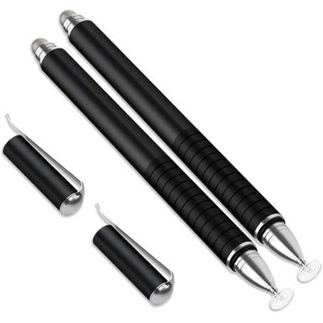 Pack 2 Stylets capacitif haute précision 2en1 Noir