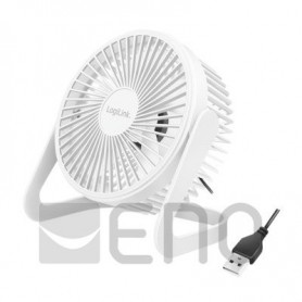 Ventilateur de bureau USB 6" 40dB - Blanc - 2 niveaux