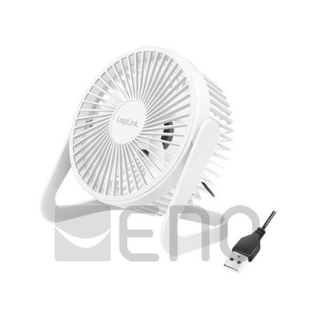 Ventilateur de bureau USB 6" 40dB - Blanc - 2 niveaux