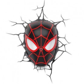 Marvel lampe 3D LED Spider-Man Miles Morales Face 3D