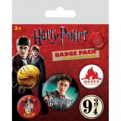 Harry Potter pack 5 badges Gryffindor