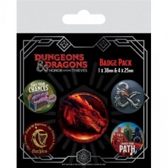 Dungeons & Dragons pack 5 badges Movie
