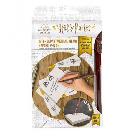 Harry Potter bloc-notes avec stylo baguette magique Hogwarts (carton de 6)