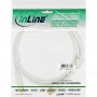 Câble InLine® USB 2.0, type A à B, blanc / or avec starter en ferrite, 2 m