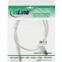 Câble USB 2.0, InLine®, A à B plié à gauche, transparent, 0,5m
