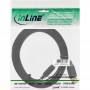 Câble plat InLine® USB 2.0 Type A mâle à A femelle plaqué or noir 5m