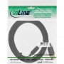 Câble plat InLine® USB 2.0 Type A mâle à A femelle plaqué or noir 1m
