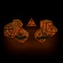 Oakie Doakie Dice dés RPG-Set Metal Glow in the Dark - Golden Princess (7)