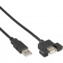 Câble adaptateur USB 2.0 InLine® Un mâle à une femelle pour un support de fente de 0,6 m