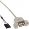 Câble adaptateur USB 2.0 InLine® USB Un connecteur femelle à tête de 40 cm