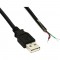 Câble InLine® USB 2.0 de type A mâle à extrémité ouverte noire 2m