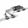 Carte d'interface InLine® 4 ports série 9 broches PCIe PCI-Express