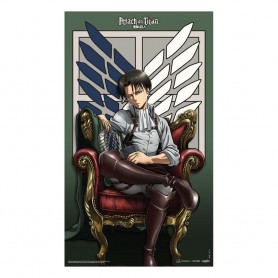 Attack on Titan poster tissu Levi 70 x 120 cm