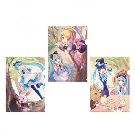 Vocaloid set 3 pochettes transparentes Characters